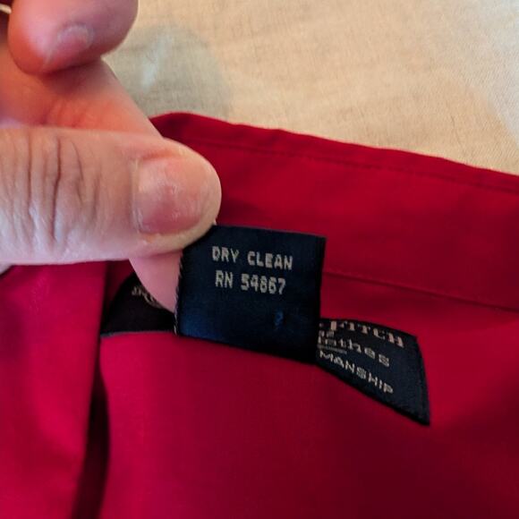 ABERCROMBIE & FITCH Women's Red Silk Blouse Medium Country Clothes Vintage - Picture 5 of 7